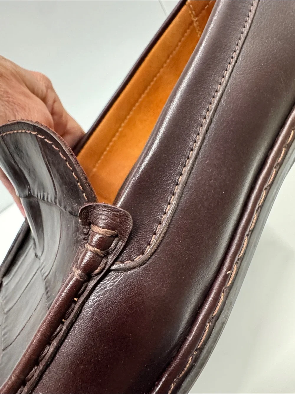 Caporicci XL-Wide size 42 Real genuine alligator Leather Penny Loafers.